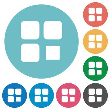 Bileşen durdurmak düz yuvarlak simgeler