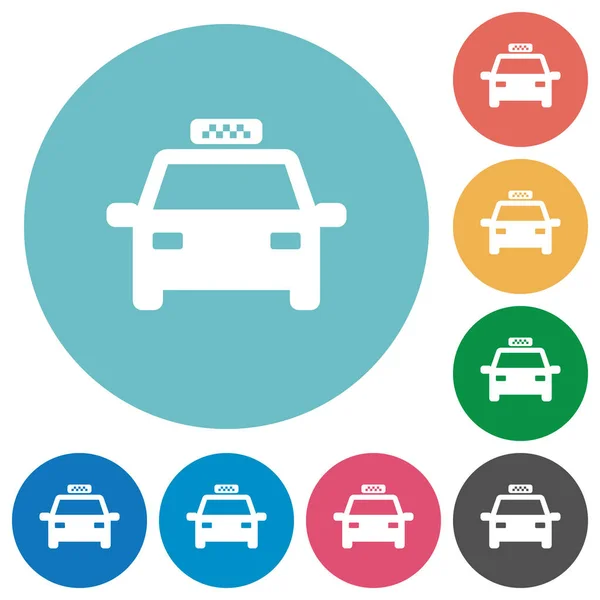 Taxi Icônes rondes plates — Image vectorielle