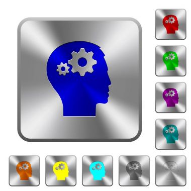 Kullanıcı ayarları yuvarlak kare çelik düğmeleri