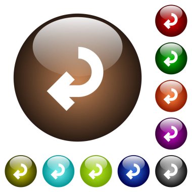 Ok renk cam düğmeleri dönmek