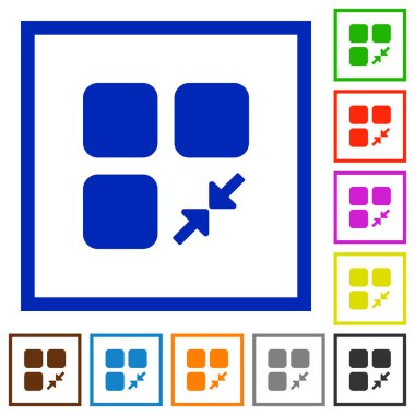 Bileşen düz çerçeveli simgeler azaltmak