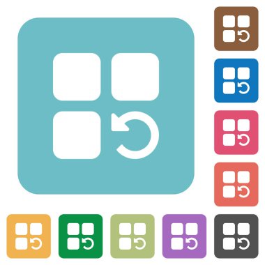 Yuvarlanmış bileşeninin işlemini geri kare düz simgeler