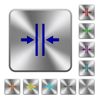 Metin sütun cilt payı yuvarlatılmış kare çelik düğmeleri ayarlamak