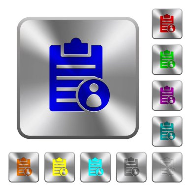 Not sahibi yuvarlak kare çelik düğmeleri