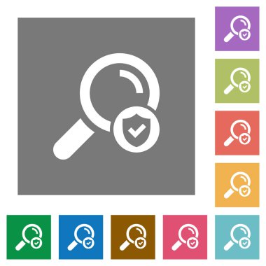 Güvenli Arama kare düz simgeler