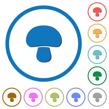 Gölgeler ve anahatları ile mantar simgeler