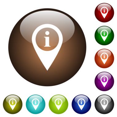 Harita GPS konum bilgi renk cam düğmeleri