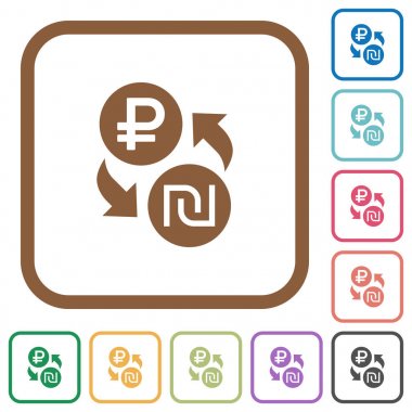 Rublesi şekel para Satım basit simgeler