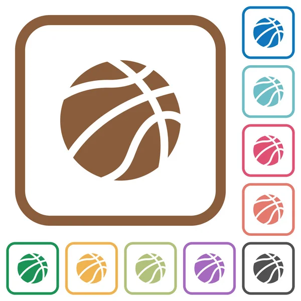 Basketball einfache Symbole — Stockvektor