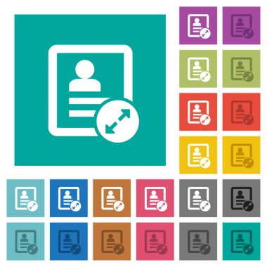 İlgili kişi kare daire genişletmek çok renkli simgeler