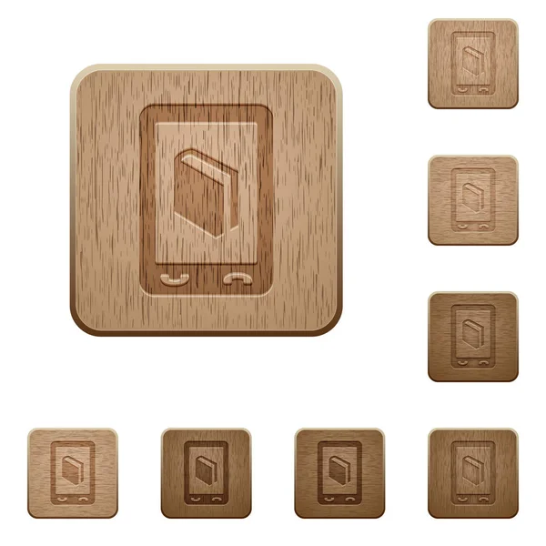 Dictionnaire mobile boutons en bois — Image vectorielle