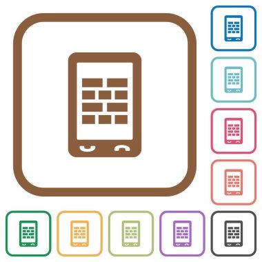 Mobil Güvenlik Duvarı basit simgeler