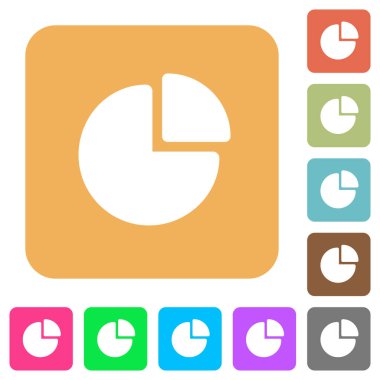 Pasta grafik kare yuvarlak düz simgeler