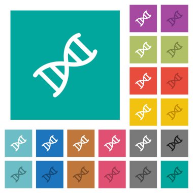 DNA molekülü Meydanı düz çok renkli simgeler