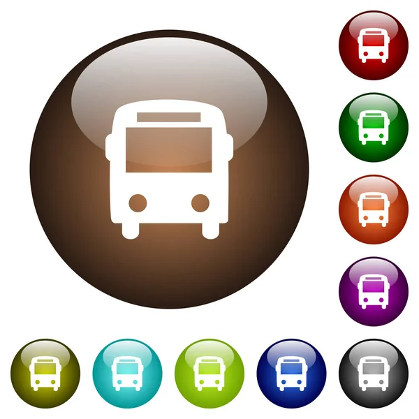 Boutons en verre couleur bus — Image vectorielle