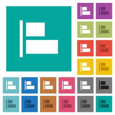 Sol kareye hizalamak düz çok renkli simgeler