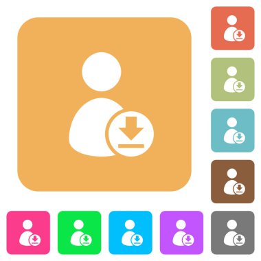 Download kullanıcı rapor yuvarlak kare düz simgeler