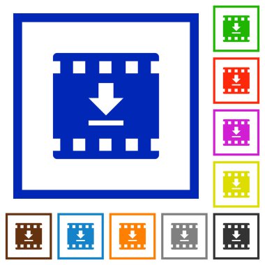 Download film düz çerçeveli simgeler