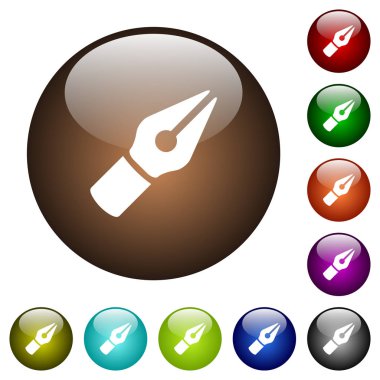 Vektör kalem simgesi renk cam düğmeleri