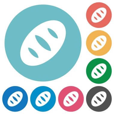 Ekmek düz yuvarlak simgeler