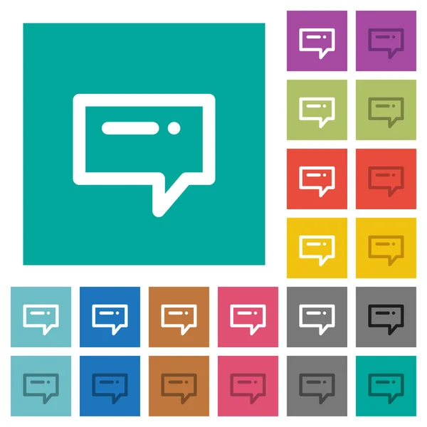 Vierkant plat te typen message multi gekleurde pictogrammen — Stockvector