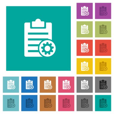 Not ayarlar simgeler renkte düz çoklu kare