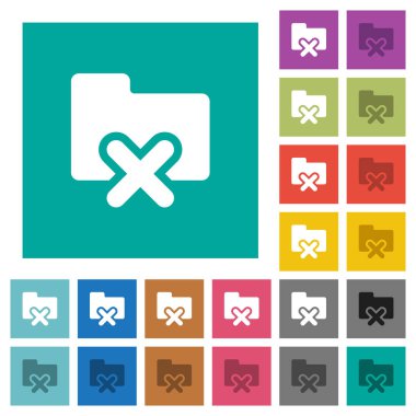 Klasör kare daire iptal çok renkli simgeler