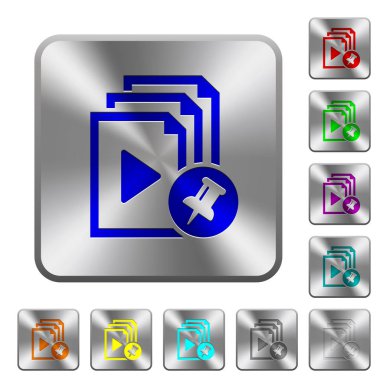 PIN playlist yuvarlak kare çelik düğmeleri