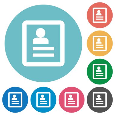 Kişiler düz yuvarlak simgeler