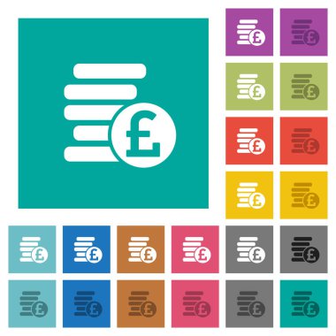 Lirası paraları kare daire çok renkli simgeler