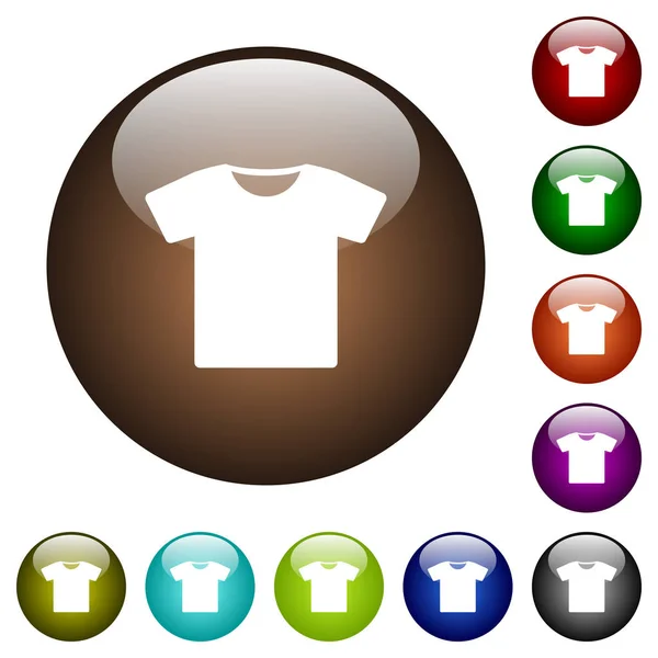 T-shirt renk cam düğmeleri — Stok Vektör