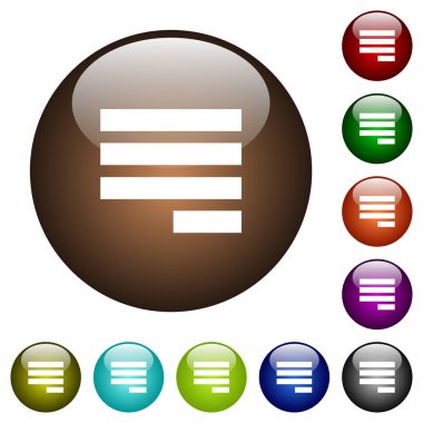 Metni hizalama son satır sağ renk cam düğmeleri haklı