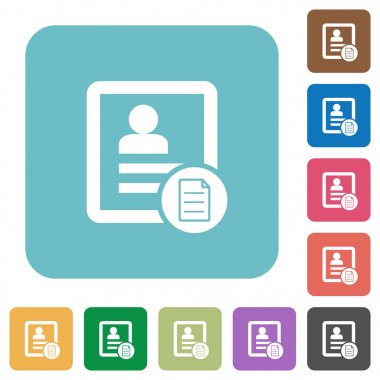 İletişim özellikleri yuvarlak kare düz simgeler