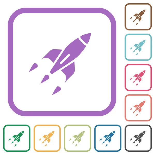 Rakete einfache Symbole — Stockvektor