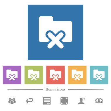 Kare arkaplan içindeki dizin beyaz simgelerini iptal et