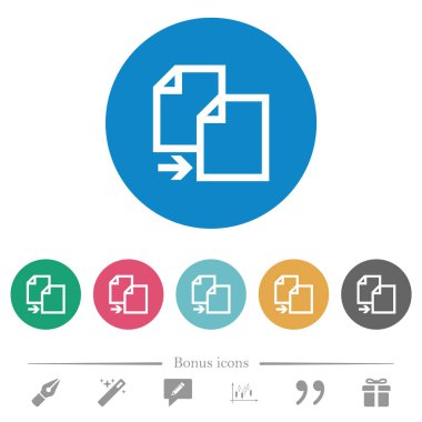 Ögeyi düz yuvarlak simgeleri kopyala