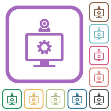 Web kamerası ayarları basit simgeler