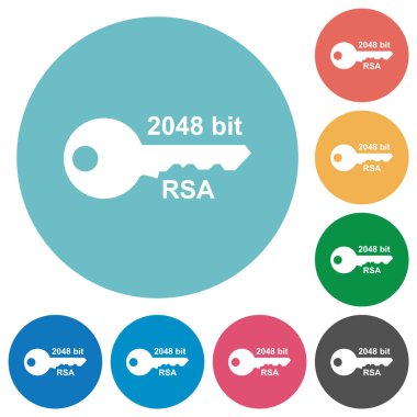 2048 bit rsa şifreleme düz yuvarlak simgeler