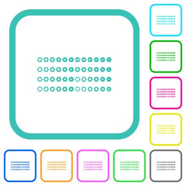 Tornavida bitleri seti canlı renkli düz simgeler
