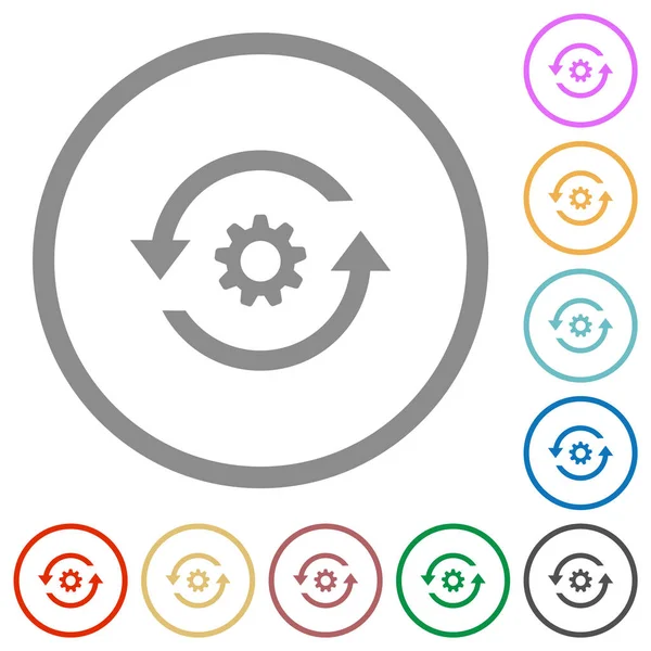 Özet çizgileri olan düz simgeleri tazele