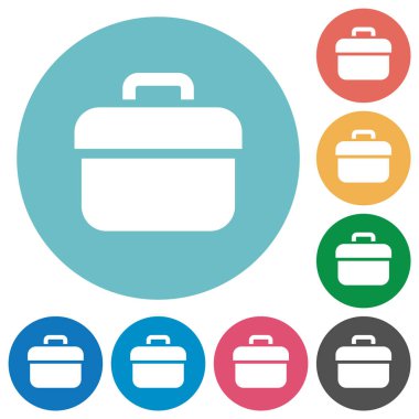 Araç kutusu düz yuvarlak simgeler