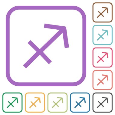 Yay burcu burcu simgesi basit simgeler