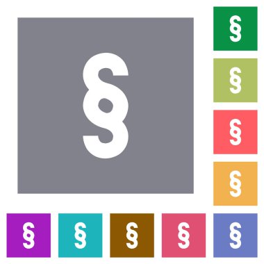 Paragraf sembolü kare düz simgeleri