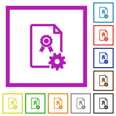 Sertifika düz çerçeveli simgeler oluşturuluyor