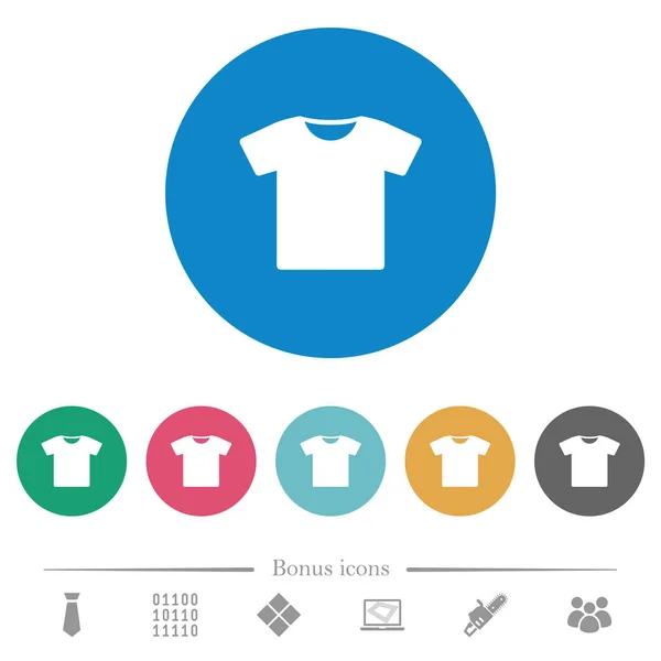 T-shirt plana ícones redondos — Vetor de Stock
