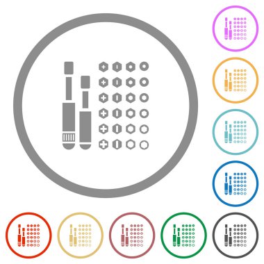 Anahatları ile tornavida bitleri düz simgeler kümesi