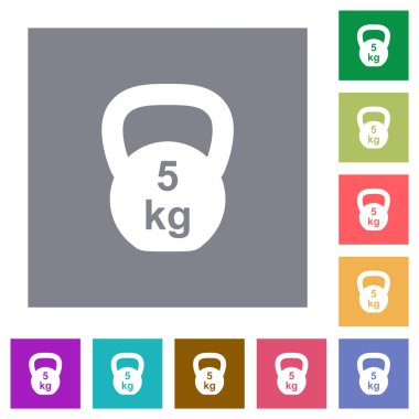 Kettlebel 5 Kg kare düz simgeler