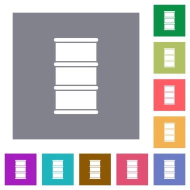 Basit renk kare arkaplanda düz simgeler