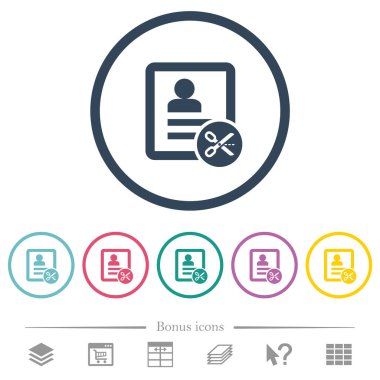 Bağlantı veri düz renk simgelerini yuvarlak hatlarla kes. 6 bonus simgesi dahil.