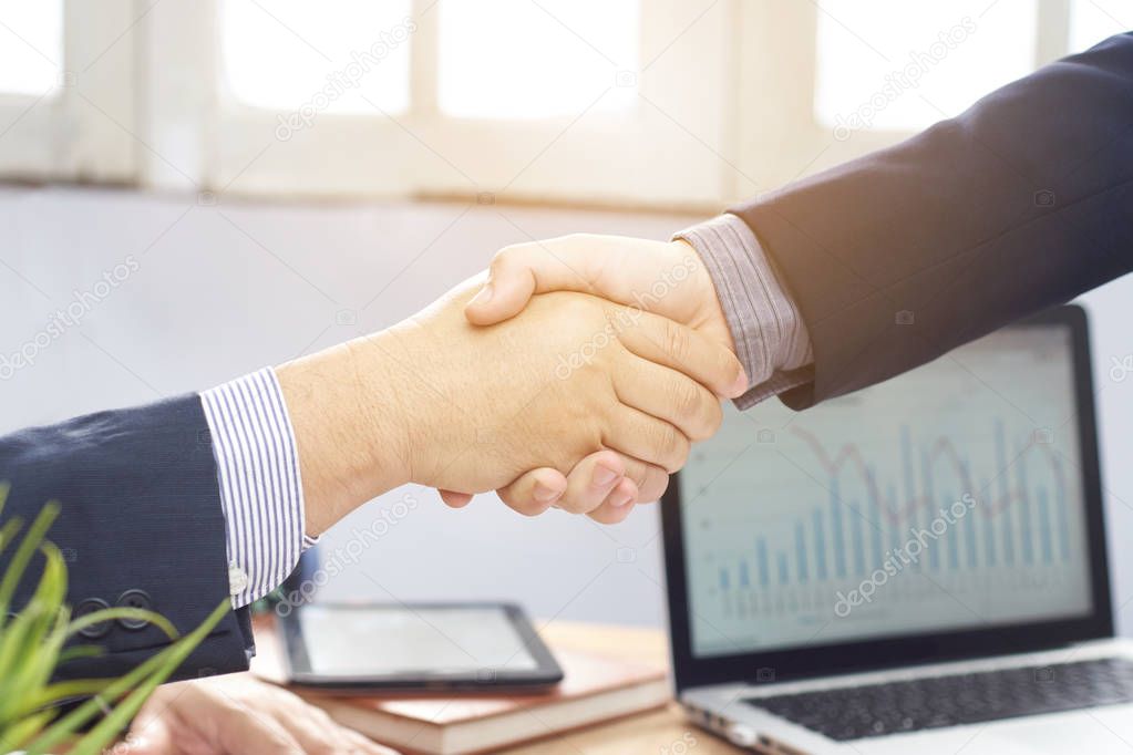 businessman shake hand